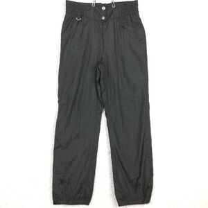 Cornice Mens Pants Windbreaker Track Black Nylon Pull On Elastic Waist M